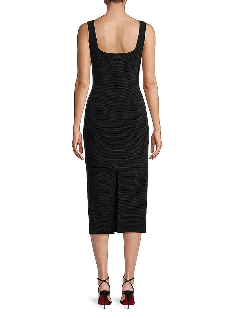 Lorenza Tie-Front Sleeveless Midi-Dress