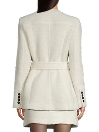 Elaine Collarless Belted Jacket