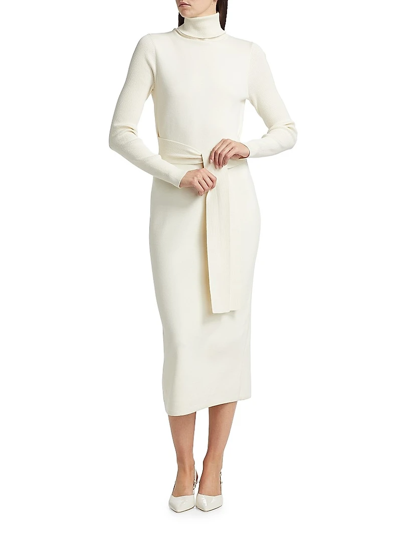 Piper Rib-Knit Sleeveless Midi-Dress