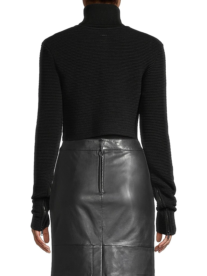 Mabel Cropped Zip-Front Jacket