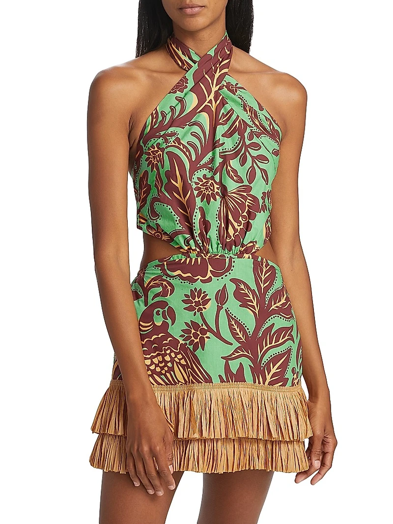 Summery Mindset Halter Mini Dress