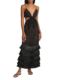 Iconos del Tropico Eyelet Dress