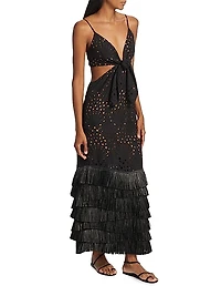 Iconos del Tropico Eyelet Dress