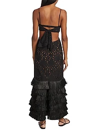 Iconos del Tropico Eyelet Dress