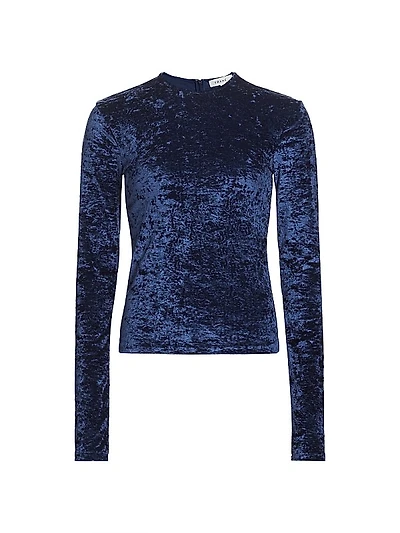 Velvet Long-Sleeve Top