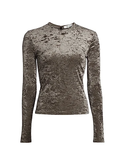 Velvet Long-Sleeve Top