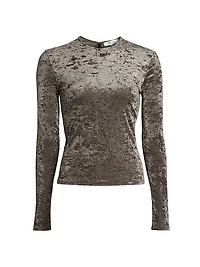 Velvet Long-Sleeve Top