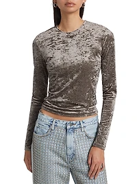Velvet Long-Sleeve Top