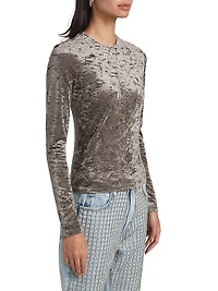 Velvet Long-Sleeve Top