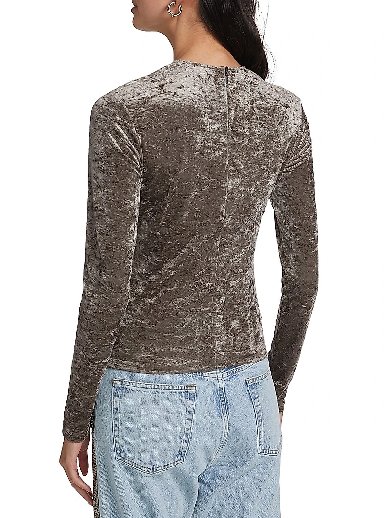 Velvet Long-Sleeve Top
