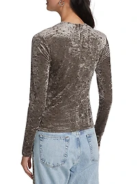 Velvet Long-Sleeve Top