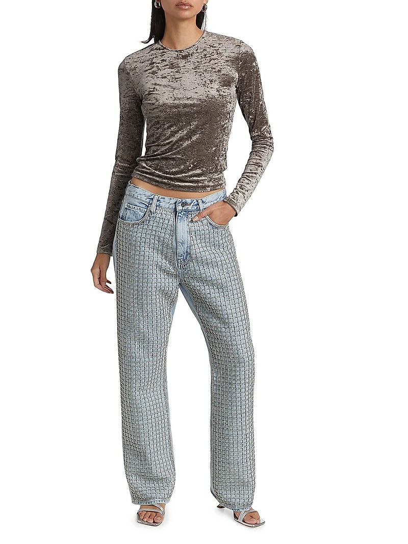 Velvet Long-Sleeve Top