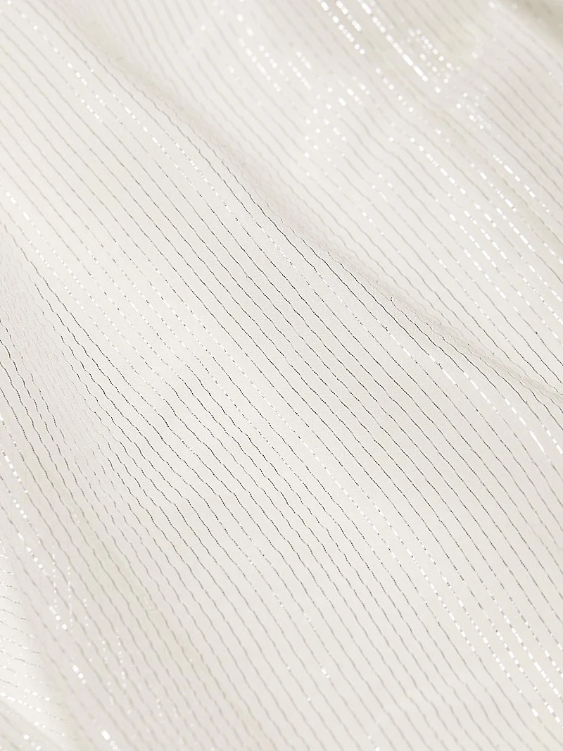 Gillian Silk-Blend Long-Sleeve Blouse