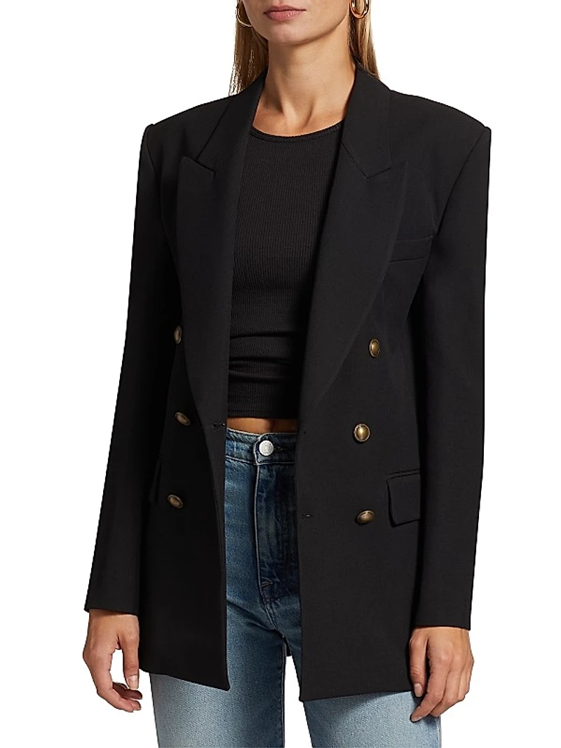 Double-Breasted Boxy Blazer