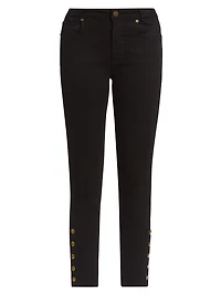 Snapped Denim Leggings