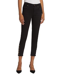 Snapped Denim Leggings