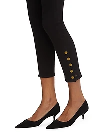 Snapped Denim Leggings