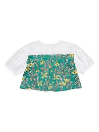 Little Girl's & Girl's Floral Layered Top