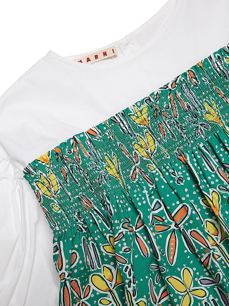 Little Girl's & Girl's Floral Layered Top