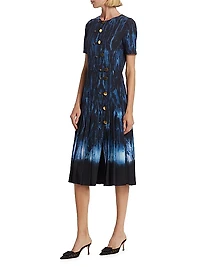 Myrtle Abstract Midi-Dress