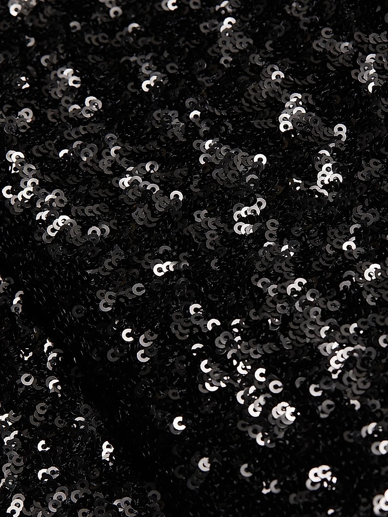 Sleeveless Sequined Gown