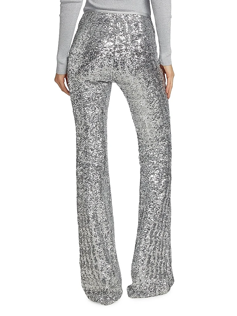 Flared Sequined Pants