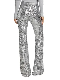 Flared Sequined Pants