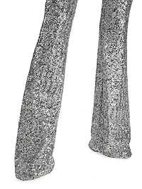 Flared Sequined Pants