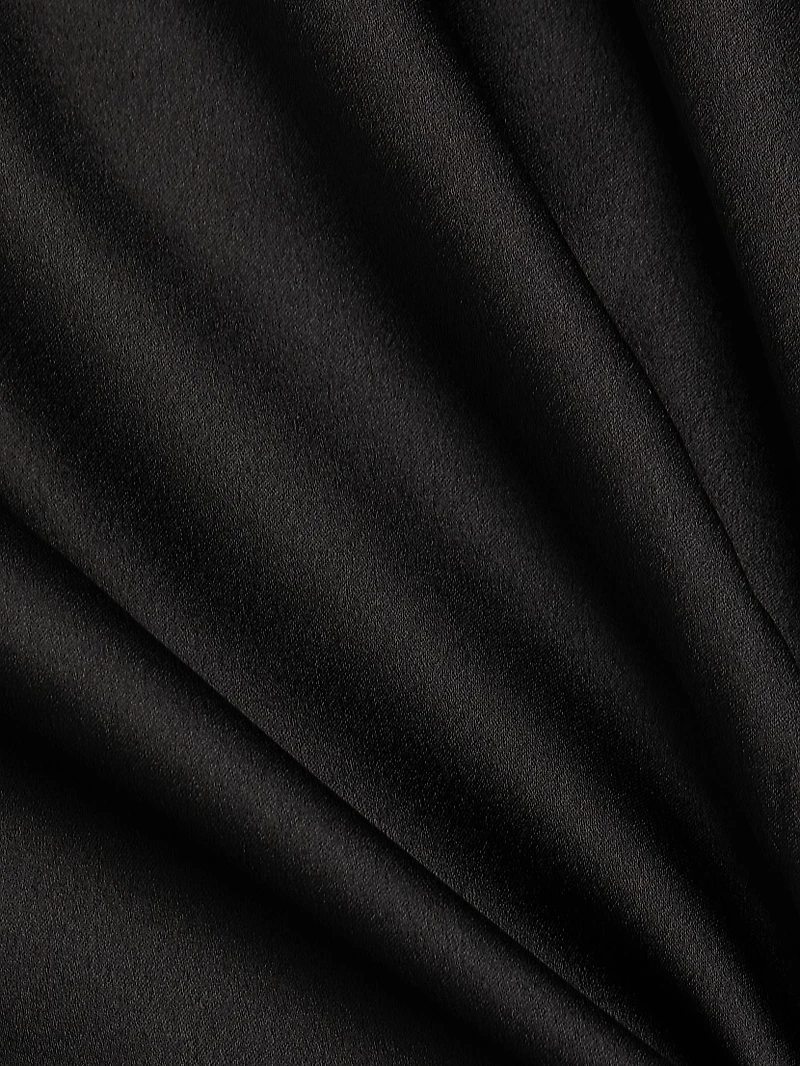 Shirred Satin Blouse