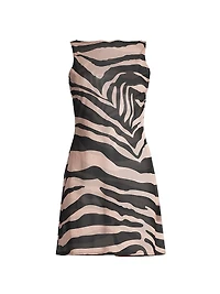 Zebra Mesh Minidress