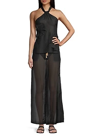 Cotton Silk Voile Halter Top