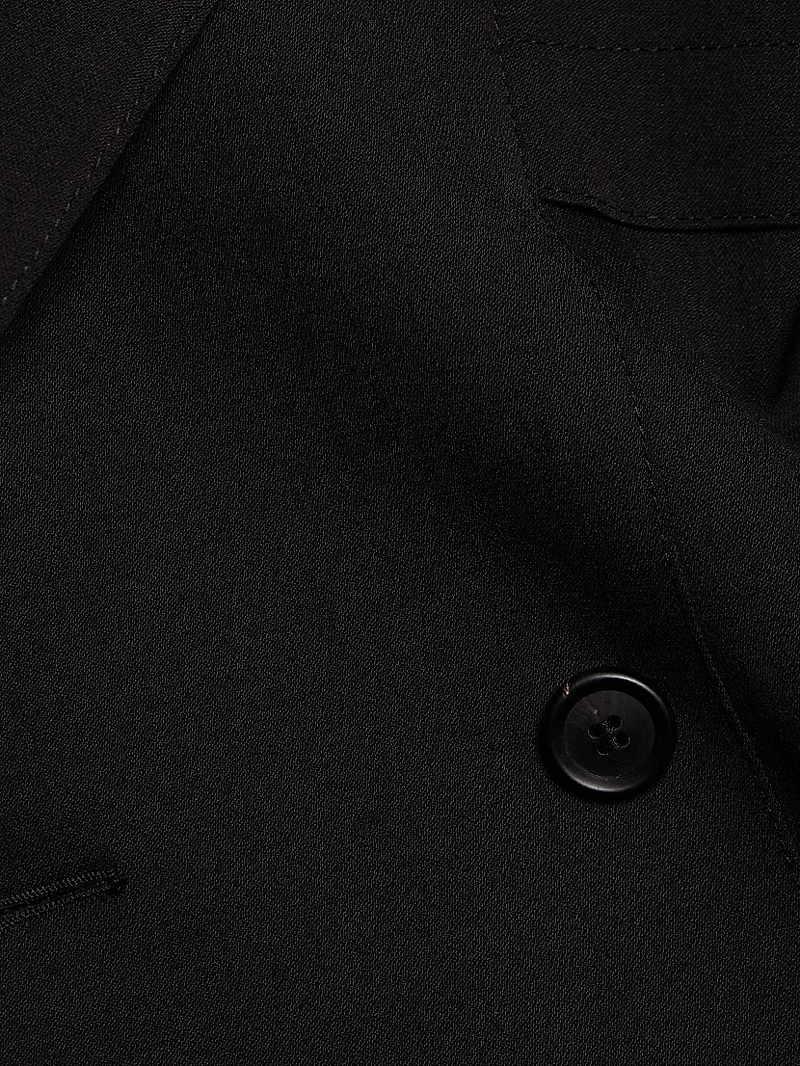 Wool-Blend Double-Breasted Blazer