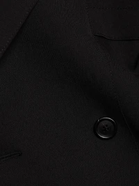Wool-Blend Double-Breasted Blazer