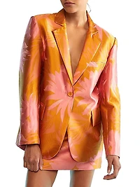 Harper Jacquard Two-Button Blazer