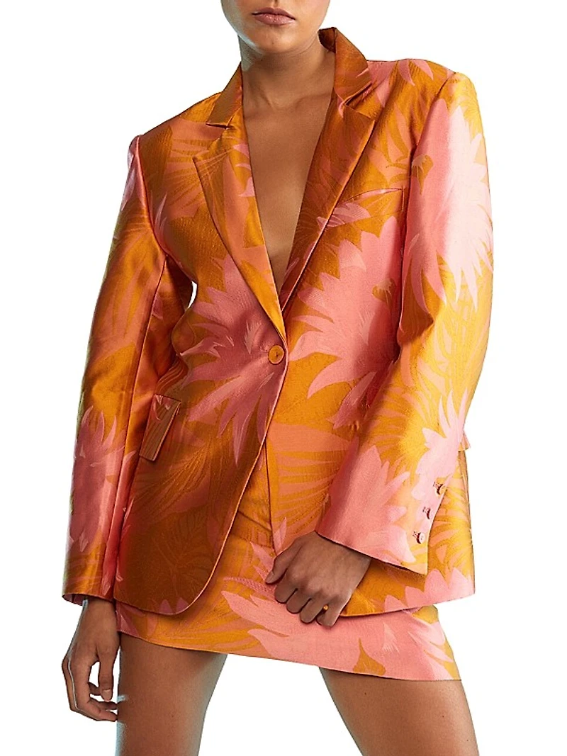 Harper Jacquard Two-Button Blazer