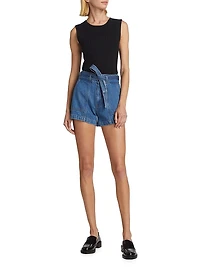 Raye Denim Utility Shorts