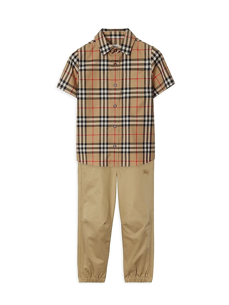 Little Boy's & Cotton Twill Trousers