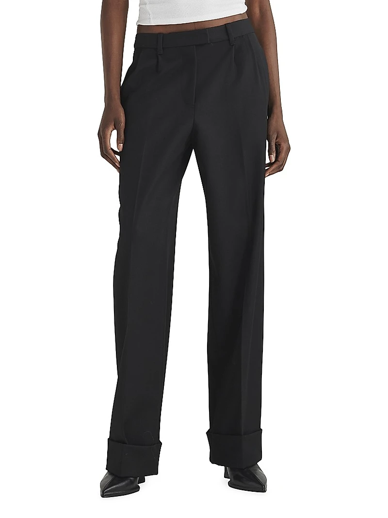 Marianne Wool Wide-Leg Trousers