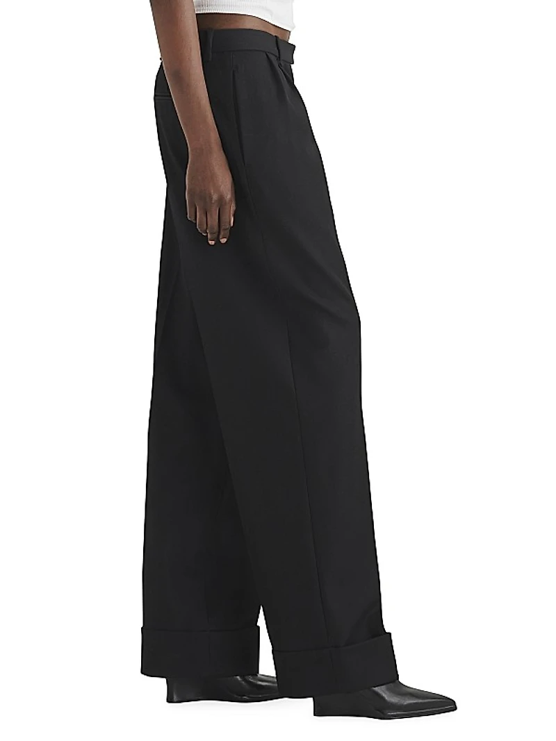 Marianne Wool Wide-Leg Trousers
