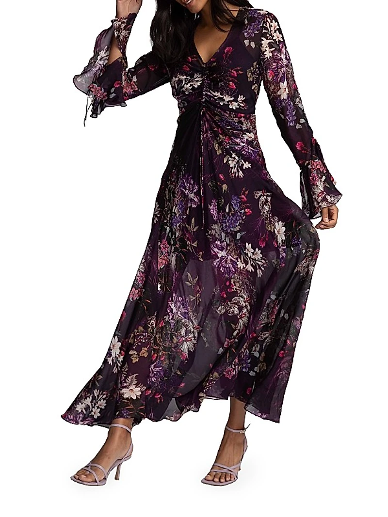 Diana Silk-Blend Floral Maxi Dress