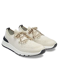 Stretch-Knit Low-Top Sneakers