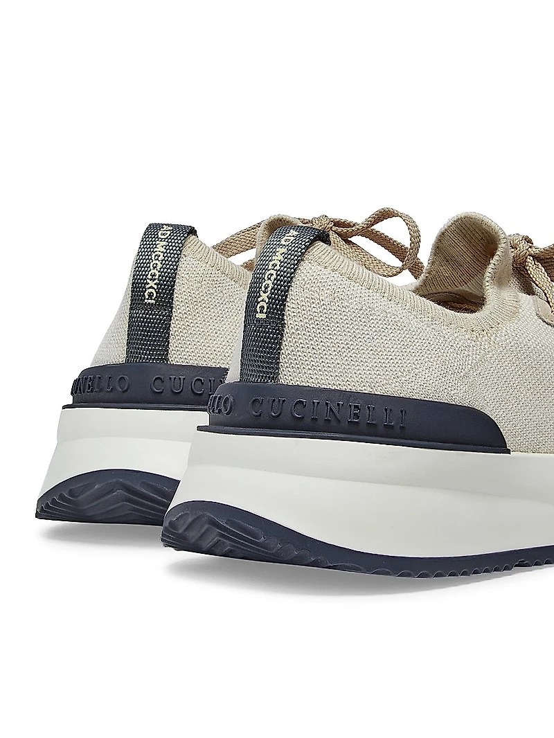 Stretch-Knit Low-Top Sneakers