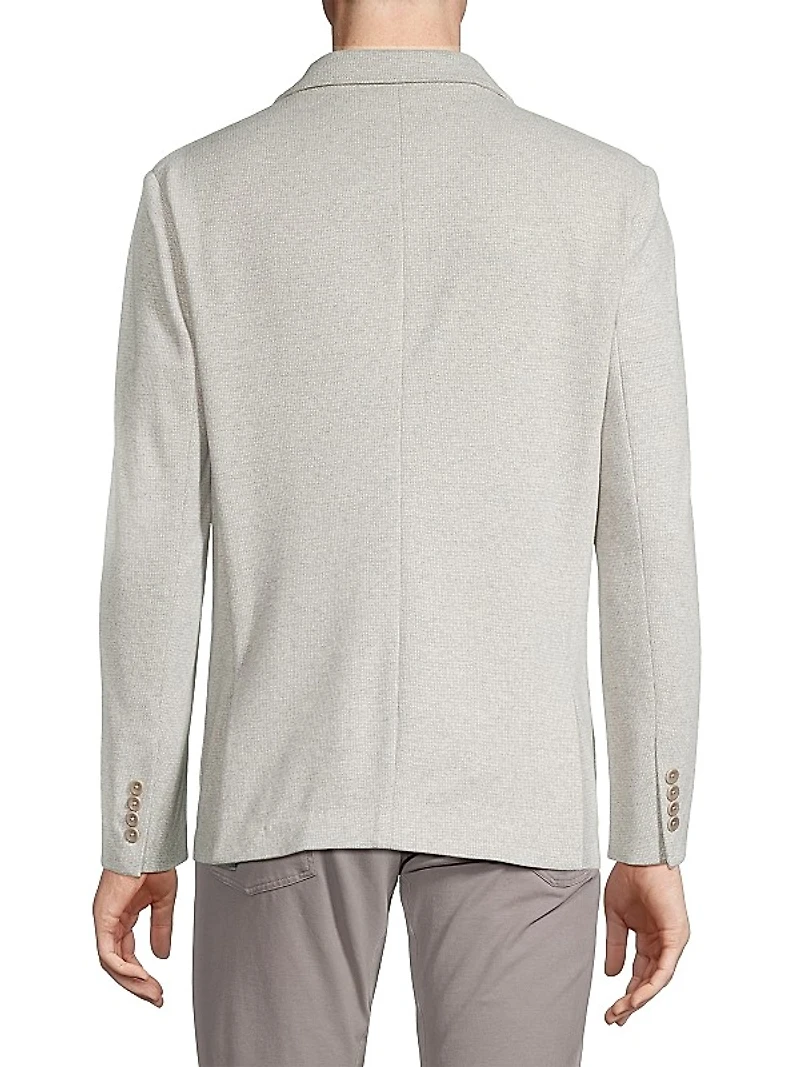 Jacquard-Knit Two-Button Blazer