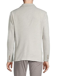 Jacquard-Knit Two-Button Blazer