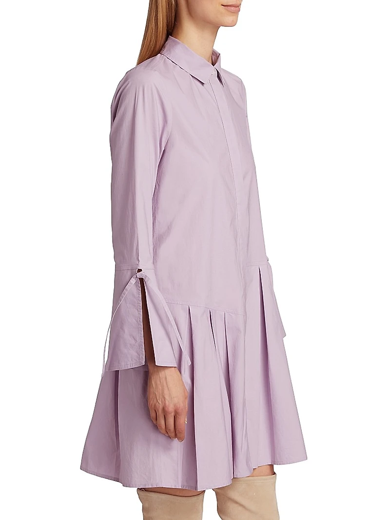 Andrea Cotton-Blend Mini Shirtdress