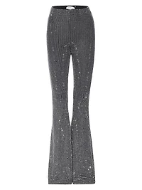 Hotfix Crystal Flared Pants