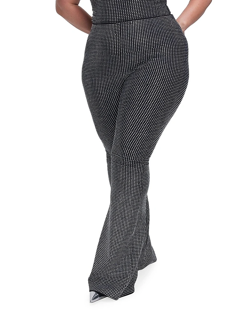 Hotfix Crystal Flared Pants