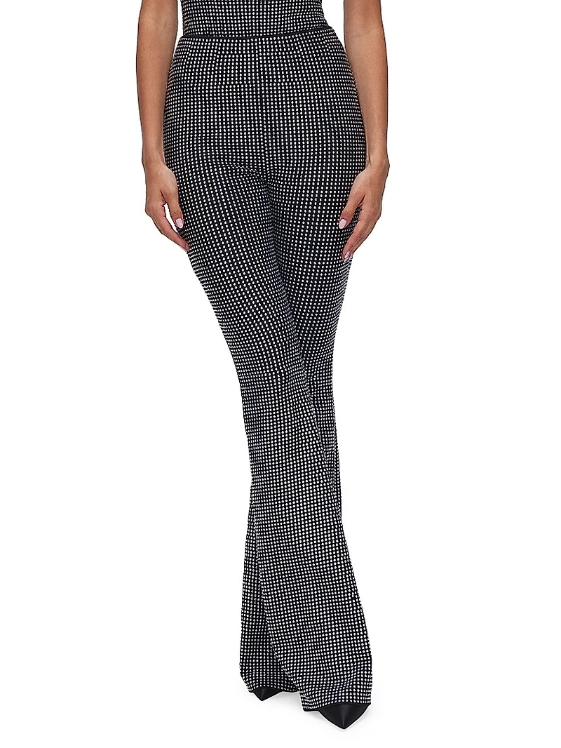 Hotfix Crystal Flared Pants