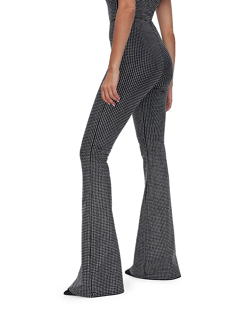 Hotfix Crystal Flared Pants