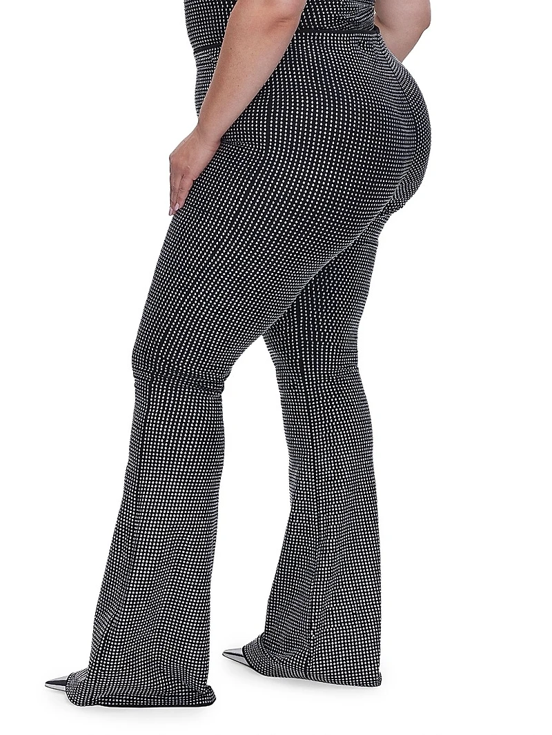 Hotfix Crystal Flared Pants